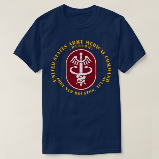 統一された州医療コマンドSSI Ft Sam Houstom T Tシャツ (デザイン正面)