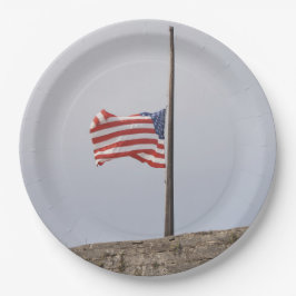 統一された州半旗(米国) ペーパープレート