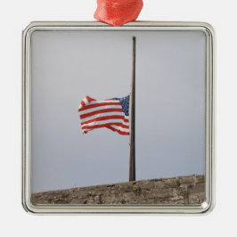 統一された州半旗(米国) メタルオーナメント