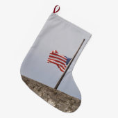 統一された州半旗（米国） ラージクリスマスストッキング (正面 (吊り時))