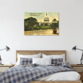 統一された州図書室ステップ日付1898 キャンバスプリント (インサイチュ (寝室))