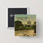 統一された州図書室ステップ日付1898 缶バッジ (正面&裏面)