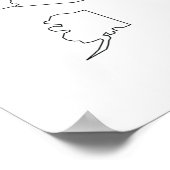 統一された州図空白の米国の概要ポスター ポスター (角)