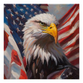 統一された州国旗とハゲ鷲 ポスター (正面)