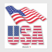 統一された州国旗の輪郭 シール (シート)