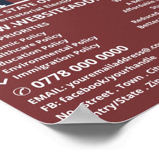 統一された州国旗デザイン、政治運動家 ポスター (角)