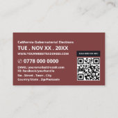 統一された州国旗デザイン、政治運動家 名刺 (裏面)