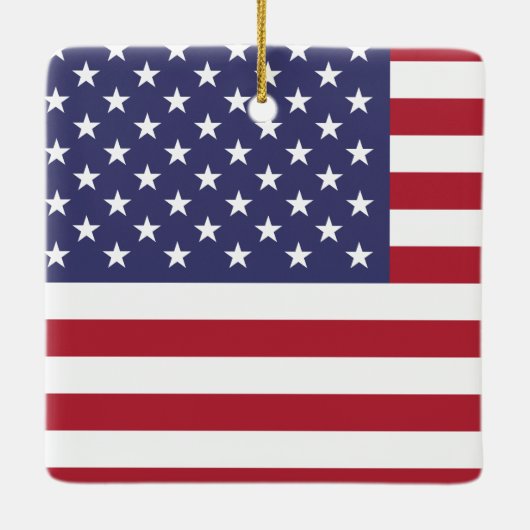 統一された州国旗 セラミックオーナメント (裏面)