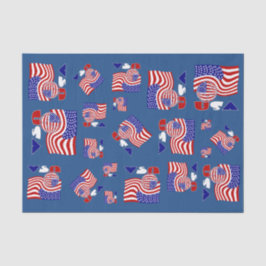 統一された州国旗USAサッカーボールブルー背景 薄葉紙