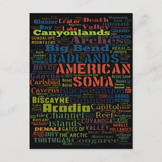 統一された州国立公園 ポストカード (正面)