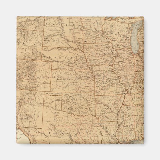 統一された州地形 マグネット (正面)