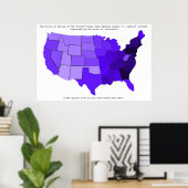 統一された州州令、紫の色合い ポスター (ホームオフィス)