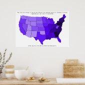 統一された州州令、紫の色合い ポスター (キッチン)