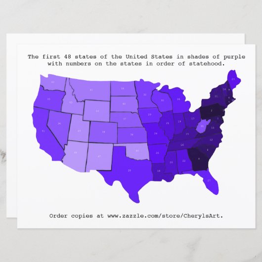 統一された州州地図の番号順 (正面/裏面)