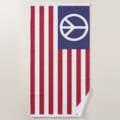 統一された州平和旗 ビーチタオル (正面)