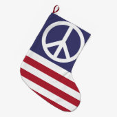 統一された州平和旗 ラージクリスマスストッキング (正面 (吊り時))