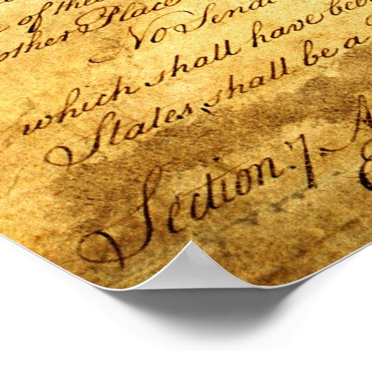 統一された州構成ヴィンテージキャンバス印刷 ポスター (角)