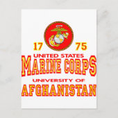 統一された州海兵隊大学アフガニスタン ポストカード (正面)
