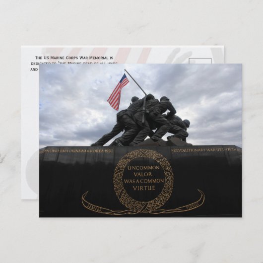 統一された州海兵隊戦記念碑 ポストカード (正面/裏面)