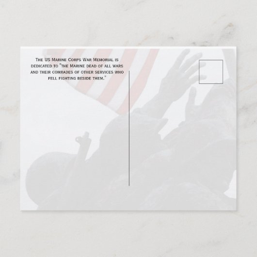 統一された州海兵隊戦記念碑 ポストカード (裏面)