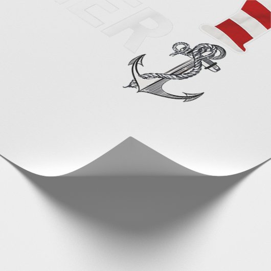 統一された州海軍ブラザーとアメリカ国旗の贈り物 ラッピングペーパー (角)