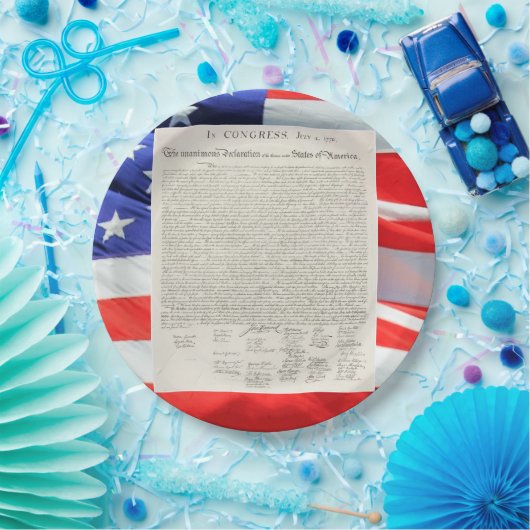 統一された州独立宣言ヴィンテージ ペーパープレート (パーティー)