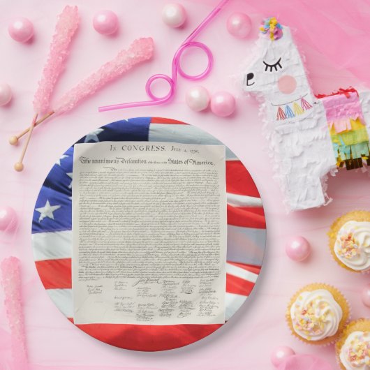 統一された州独立宣言ヴィンテージ ペーパープレート (パーティー)