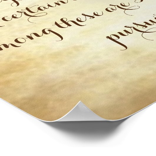 統一された州独立宣言1776 ポスター (角)