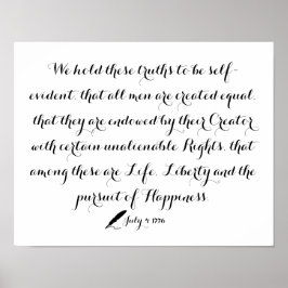 統一された州独立宣言1776 ポスター