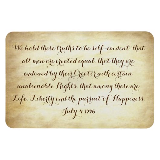 統一された州独立宣言1776 マグネット (横)