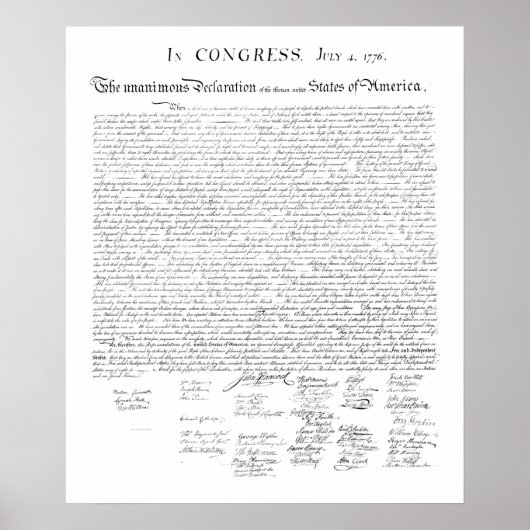 統一された州独立宣言 ポスター (正面)