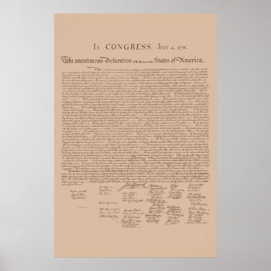 統一された州独立宣言 ポスター (正面)