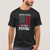 統一された州空軍papaw退役軍人日 tシャツ (正面)