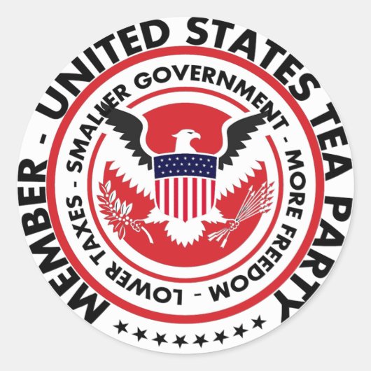 統一された州茶パーティー ラウンドシール (正面)