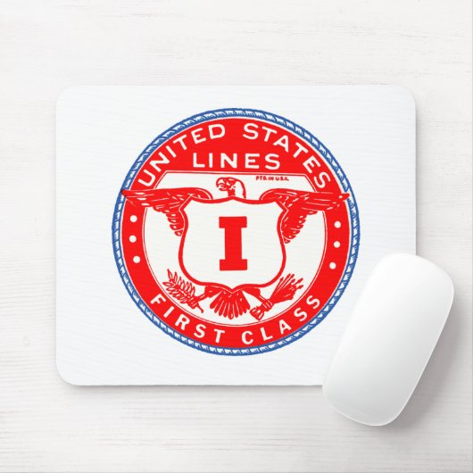 統一された州行の最初のクラスラベル マウスパッド (マウス)