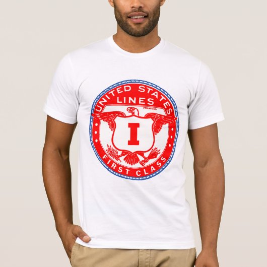 統一された州行の最初のクラスラベル Tシャツ (正面)