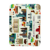 統一された州記号パターン マグネット (縦)