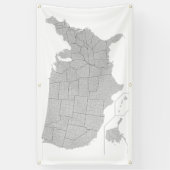 統一された州追跡郡の地図 横断幕 (縦)