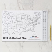 統一された州2024年選挙大学地図の宿題 ペーパーパッド (インサイチュ)