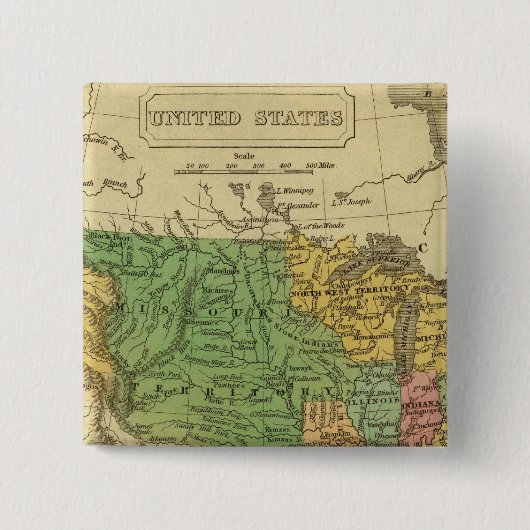 統一された州6 缶バッジ (正面)