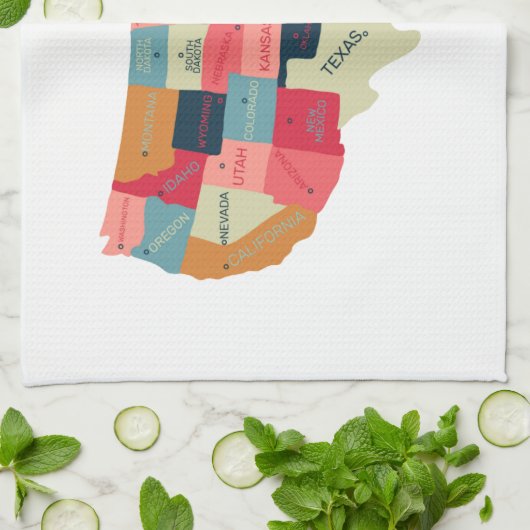 統一された州 キッチンタオル (折り畳み)