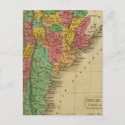 統一された州、チリ、パタゴニア ポストカード (正面)