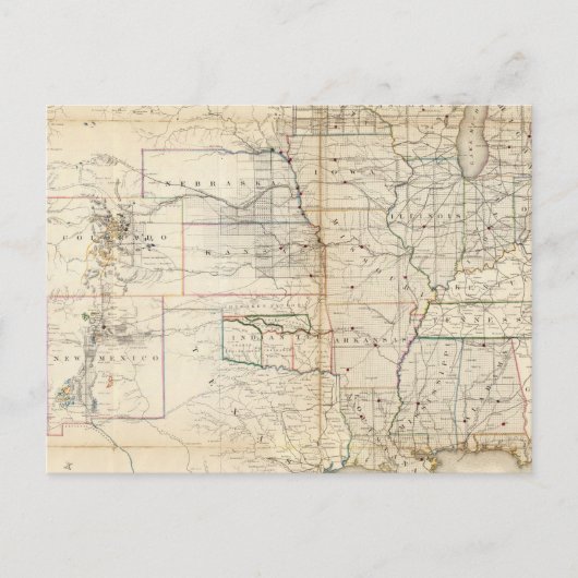 統一された州、テリトリ ポストカード (正面)