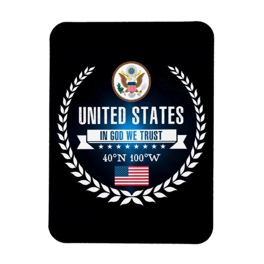 統一された州 マグネット (縦)