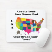 統一された州 – マップ数々の色の マウスパッド (マウス)