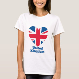 統一された王国ハート国旗 Tシャツ