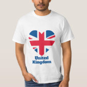 統一された王国ハート国旗Tシャツ Tシャツ (正面)