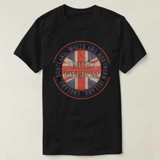 統一された王国レトロ国旗 Tシャツ (デザイン正面)