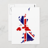 統一された王国国旗の地図 ポストカード (正面/裏面)