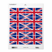 統一された王国旗 ラベル (フルシート)